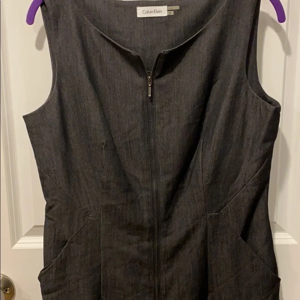 CALVIN KLEIN Sexy Zip Up Sheath Dress EUC